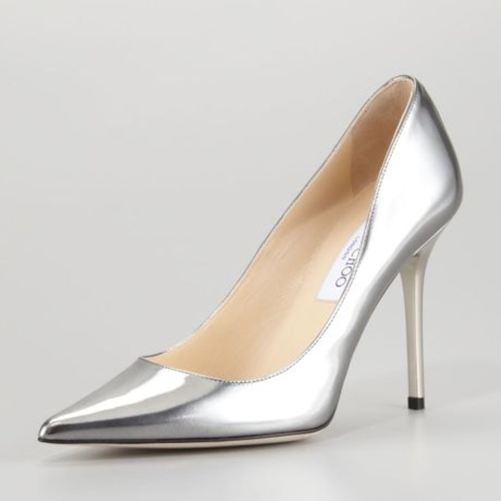 Jimmy Choo Abel Metallic Leather Pumps